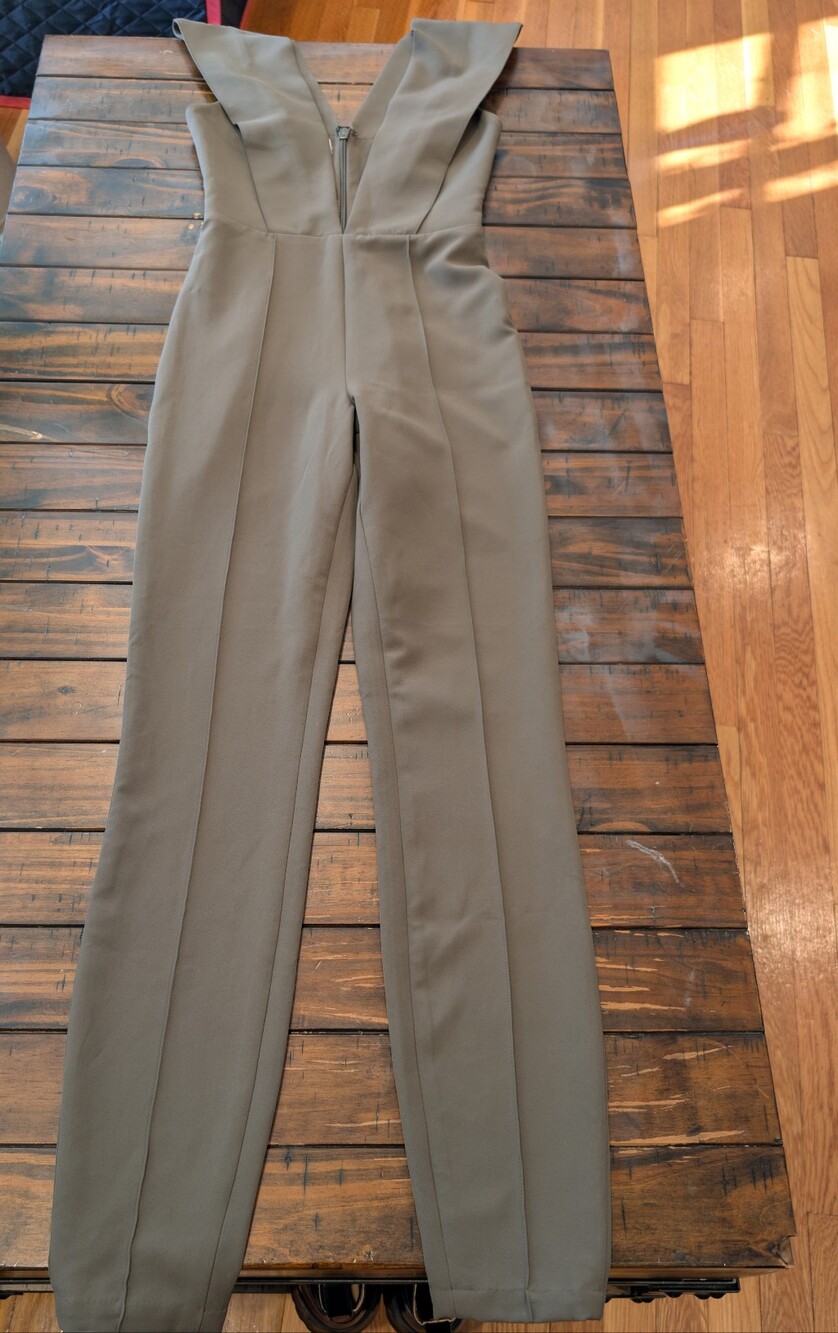 House Of Cb Deep V Skinny Jumpsuit - Picture 2 of 9